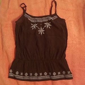 3/$10 Brown Top with white design